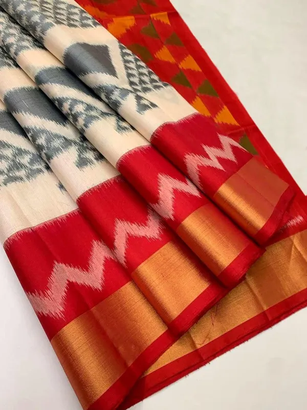Orange_And_Grey_Designer_Printed_And_Dolla_Silk_Fabric_Saree