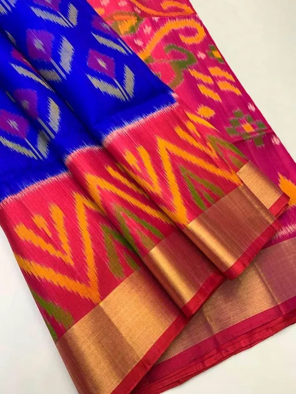 Blue_And_Red_Designer_Printed_And_Dolla_Silk_Fabric_Saree