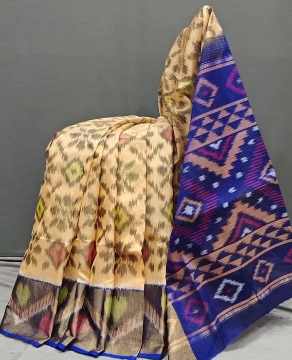 Blue_And_Grey_Designer_Printed_And_Dolla_Silk_Fabric_Saree