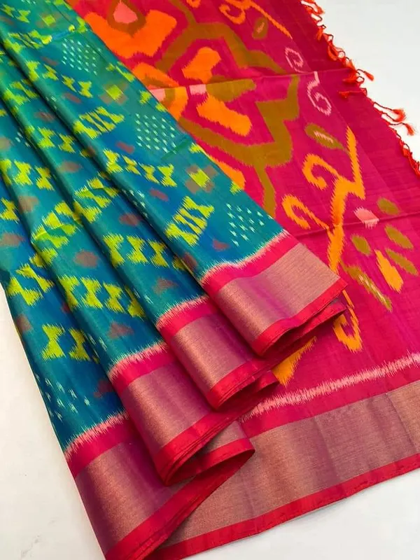 Red_And_Green_Designer_Printed_And_Dolla_Silk_Fabric_Saree
