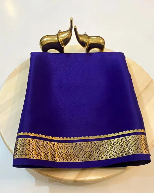Dark_Blue_Pure_Viscose_Silk,_It_Is_Very_Soft_And_Comfortable_To_Wear_Any_Weather