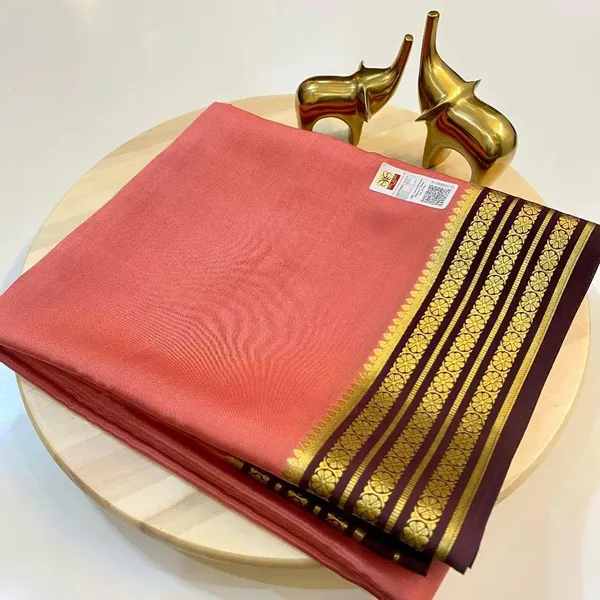 Light_Orange_Pure_Viscose_Silk,_It_Is_Very_Soft_And_Comfortable_To_Wear_Any_Weather