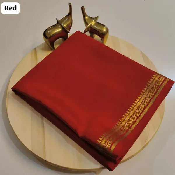 Red_Pure_Viscose_Silk,_It_Is_Very_Soft_And_Comfortable_To_Wear_Any_Weather