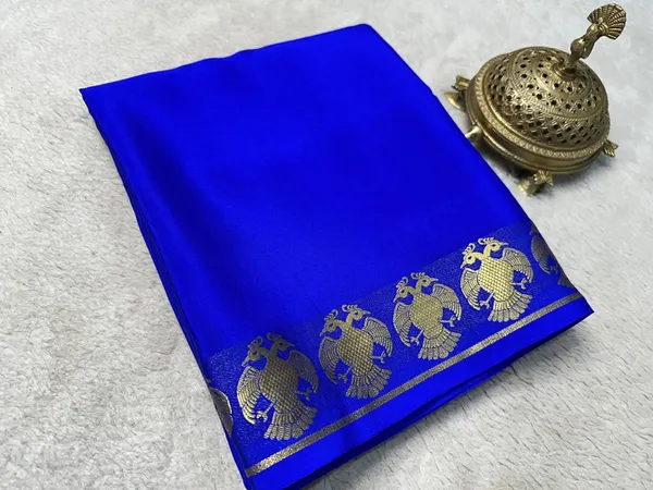 Deep_Blue_Pure_Viscose_Silk,_It_Is_Very_Soft_And_Comfortable_To_Wear_Any_Weather