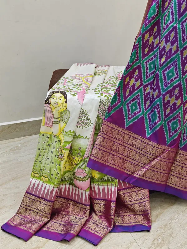Multicolour_Designer_Printed_And_Dolla_Silk_Fabric_Sarees