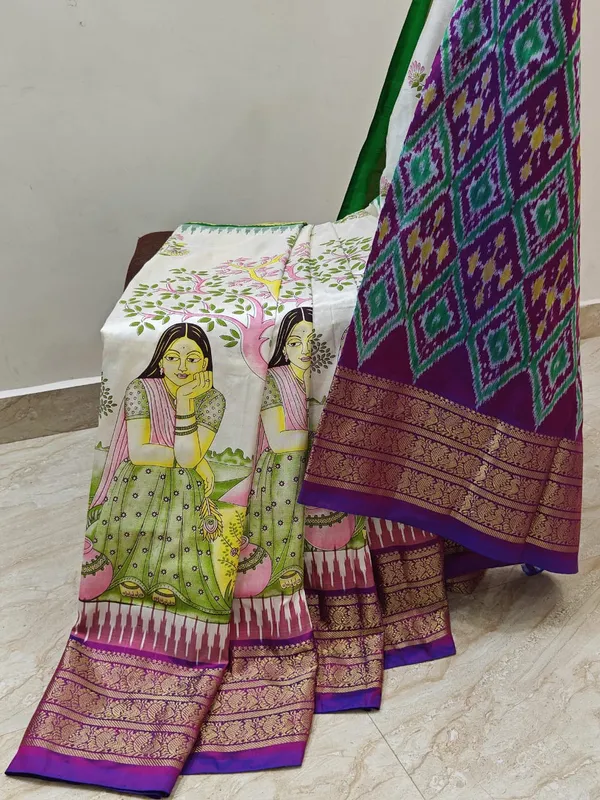 Multicolor_Designer_Printed_And_Dolla_Silk_Fabric_Sarees