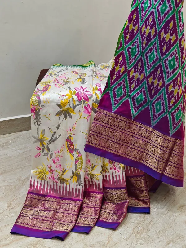 Multicolor_Designer_Printed_And_Dolla_Silk_Fabric_Sarees
