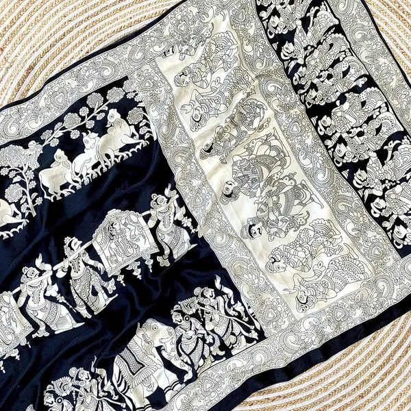 Multicolor_Semi_Gajji_Bandhej_Printed_Sarees