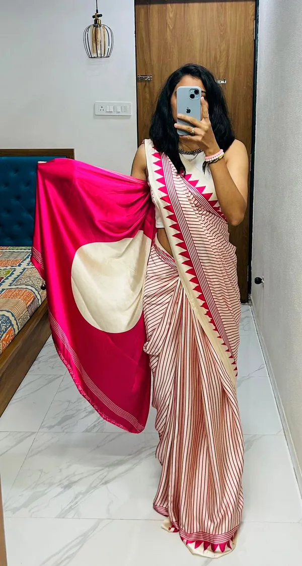 Pink_Semi_Gajji_Bandhej_Printed_Sarees