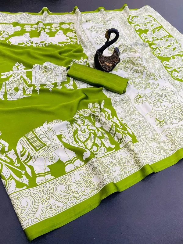Multicolor_Semi_Gajji_Bandhej_Printed_Sarees