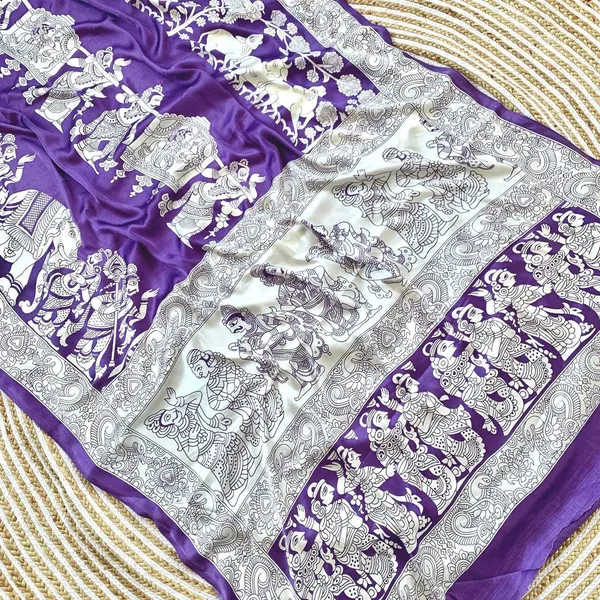 Multicolor_Semi_Gajji_Bandhej_Printed_Sarees