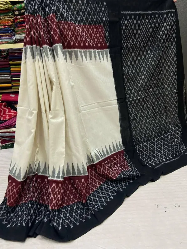 Grey_And_Black_White_Khadi_Cotton_With_Hand_Block_Batik_Prints