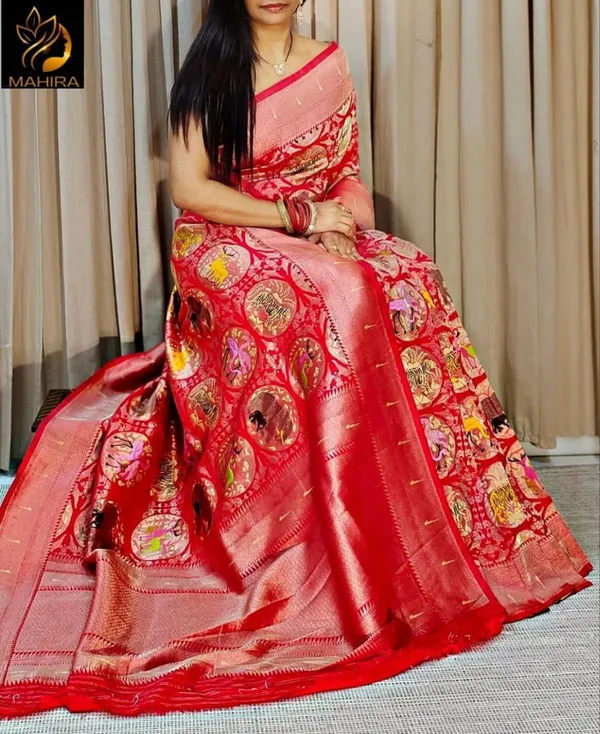 Multicolor_Designer_Printed_And_Dolla_Silk_Fabric_Sarees