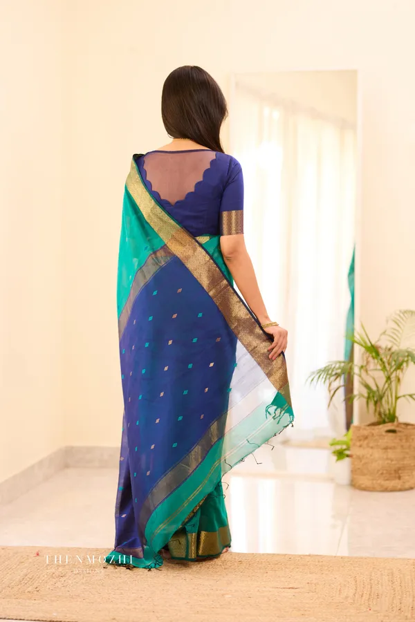 Maheswari_Silk_Cotton_Saree_-_Pine_Green