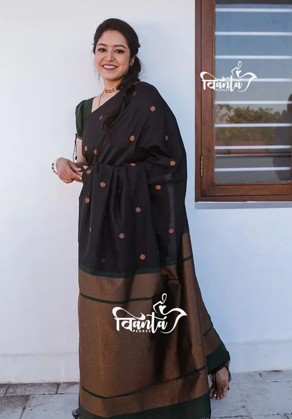 Black_Woven_Kanjivaram_Banarasi_Jacquard_Sari