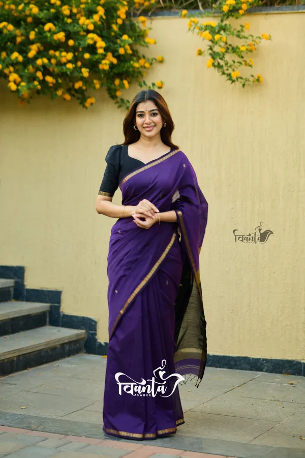 Maheswari_Silk_Cotton_Saree_-_Wine-Black