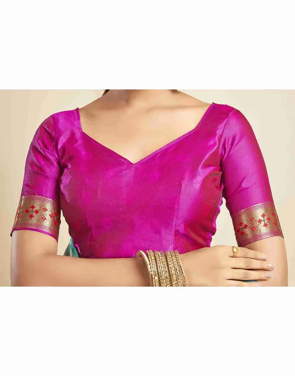 Teal_Green_Silk_Woven_Paithani_Saree