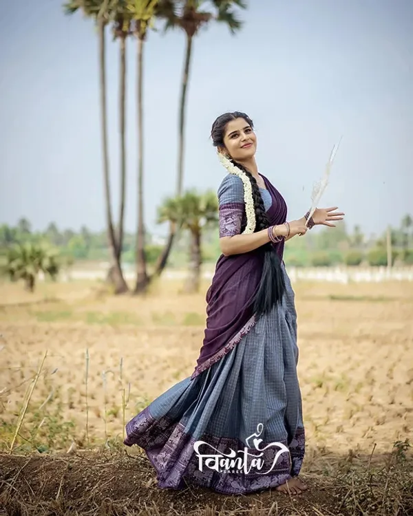 Sky_Blue_Kanjivaram_Soft_Silk_Wedding_&_Party_Wear_Half_Saree_&_Unstiched_Blouse_For_Women