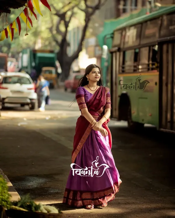 Padmaja_Cotton_Half_Saree_-_WINE