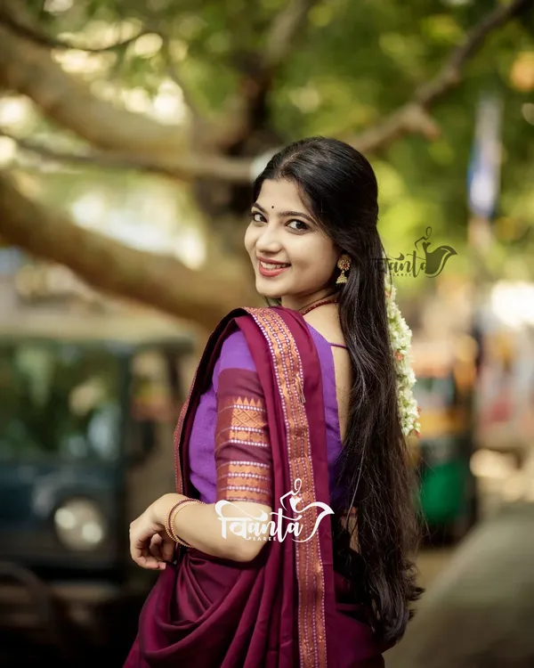 Padmaja_Cotton_Half_Saree_-_WINE