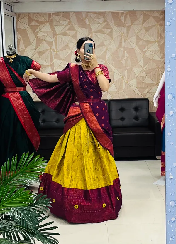 Kanchipuram_Zari_Weaving_Work_Collection_Special_Lehenga_Choli_Set