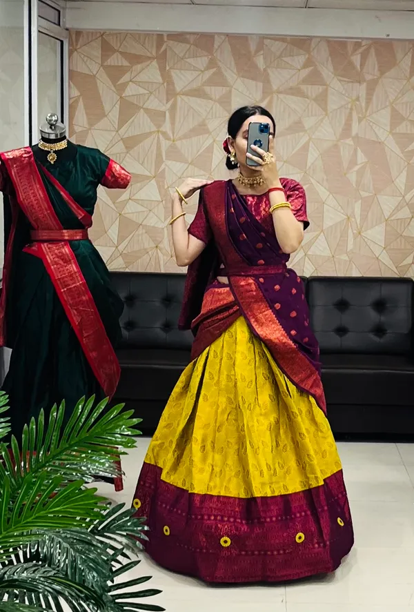 Kanchipuram_Zari_Weaving_Work_Collection_Special_Lehenga_Choli_Set