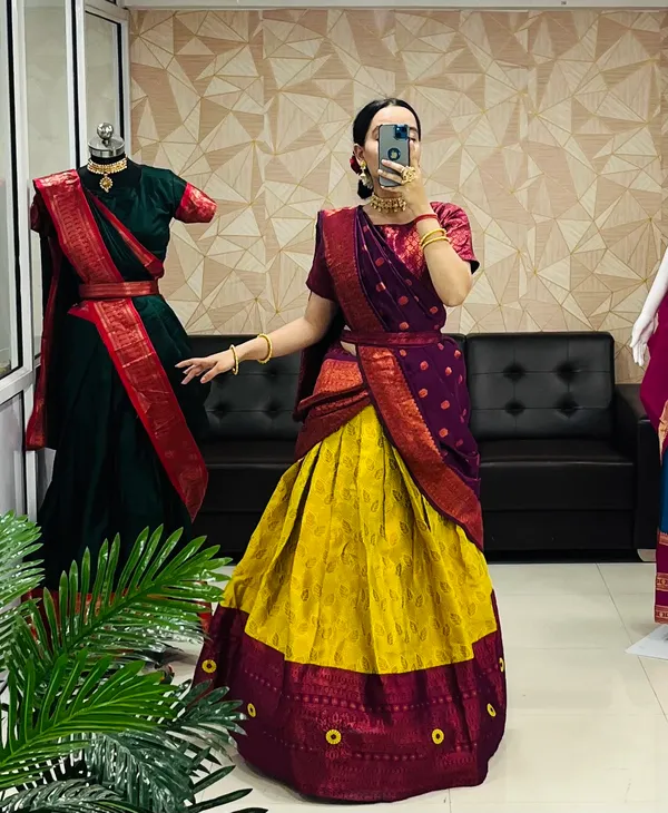 Kanchipuram_Zari_Weaving_Work_Collection_Special_Lehenga_Choli_Set
