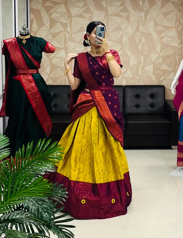 Kanchipuram_Zari_Weaving_Work_Collection_Special_Lehenga_Choli_Set