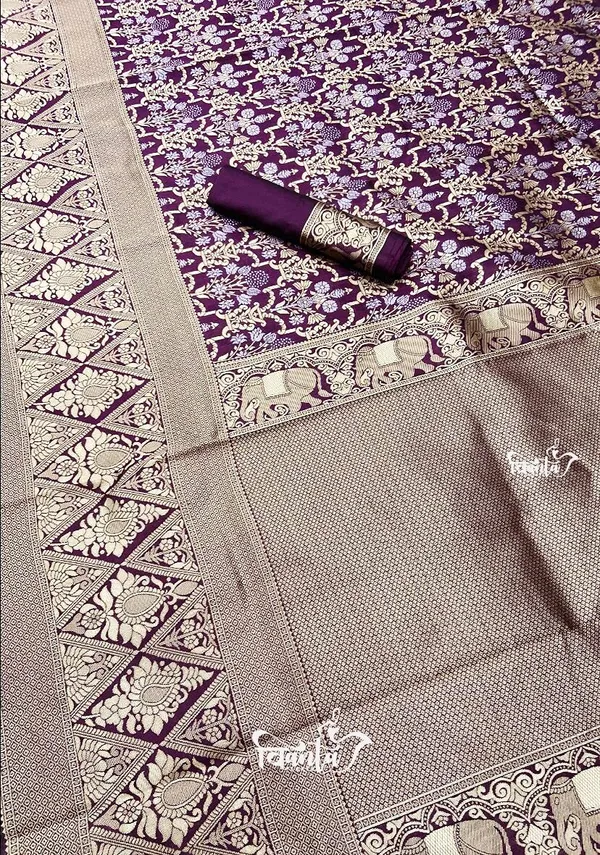 Purple_Woven_Kanjivaram_Banarasi_Jacquard_Sari