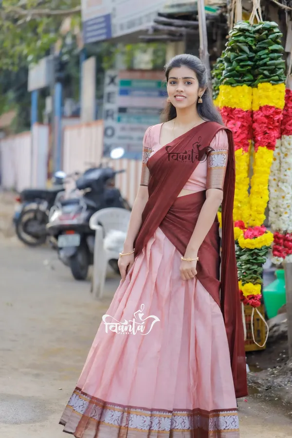 Padmaja_-_Pastel_Pink_and_Maroon_Cotton_Half_Saree