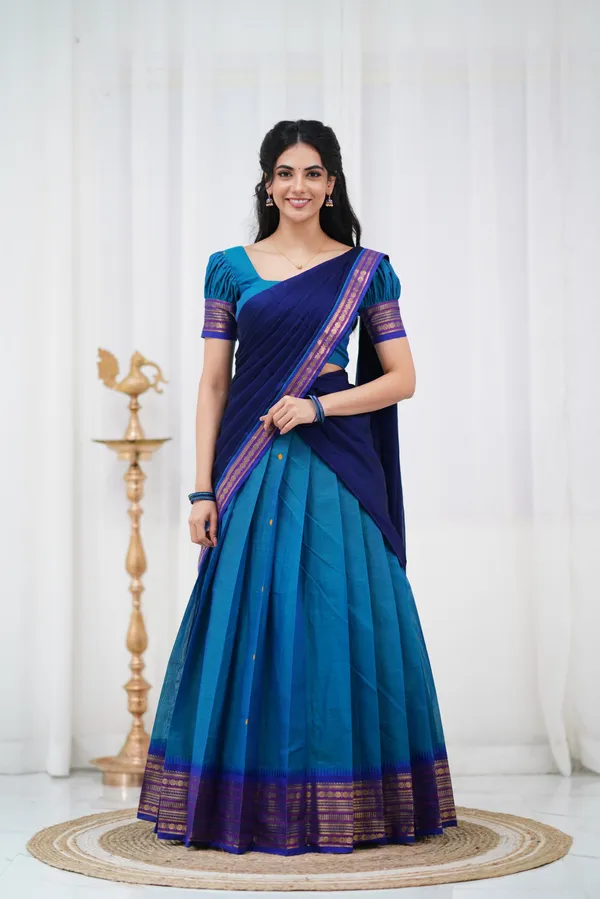 Kanjivaram_Cotton_Half_Saree