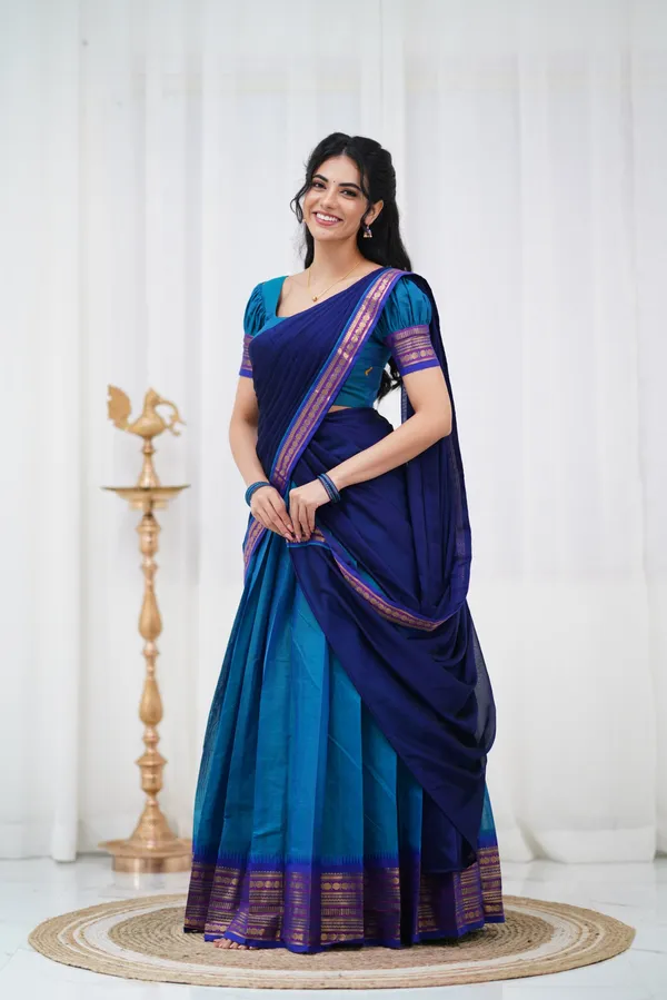 Kanjivaram_Cotton_Half_Saree