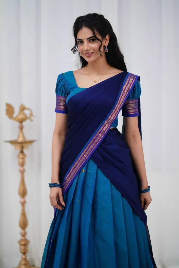 Kanjivaram_Cotton_Half_Saree