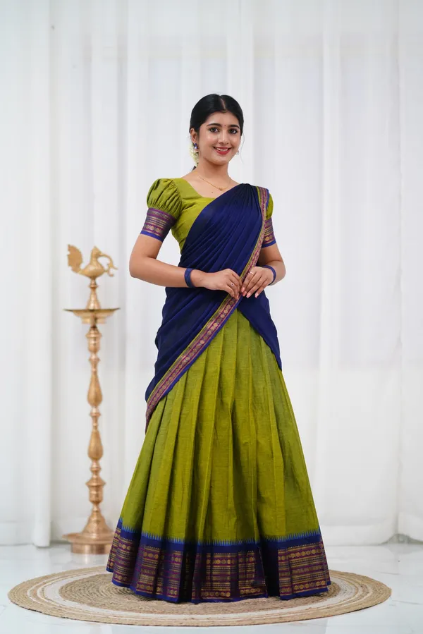 Kanjivaram_Cotton_Half_Saree
