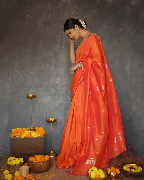 Maheswari_Silk_Cotton_Saree_-_Orange