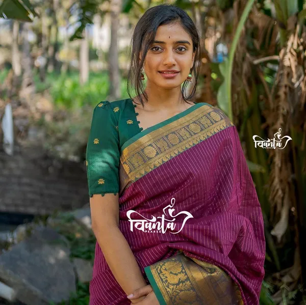 Maharani_Banarasi_Silk_Wedding_&_Party_Wear_Saree_&_Unstiched_Blouse_For_Women