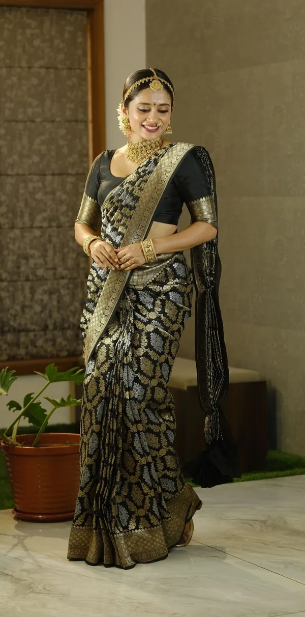 Banarasi_Soft_AMBANIBLACK_SAREE