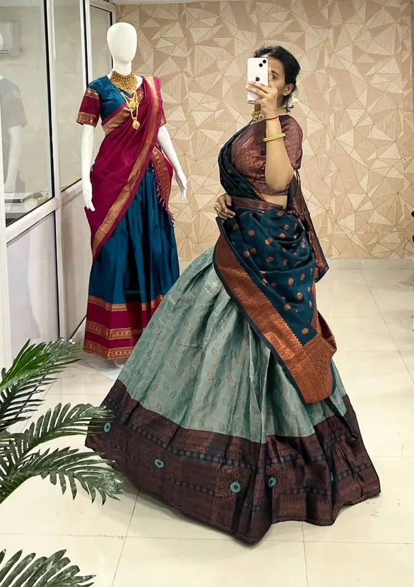 Kanchipuram_Zari_Weaving_Work_Collection_Special_Lehenga_Choli_Set
