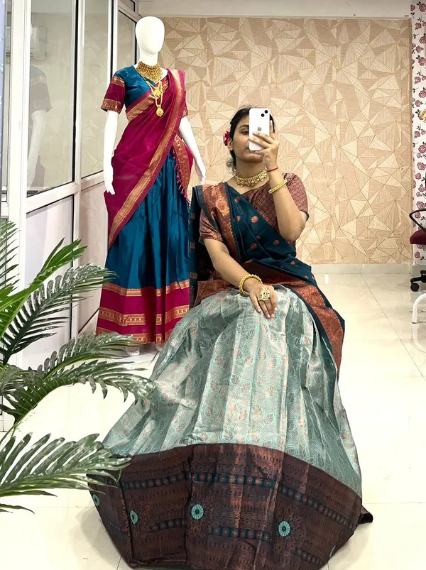 Kanchipuram_Zari_Weaving_Work_Collection_Special_Lehenga_Choli_Set