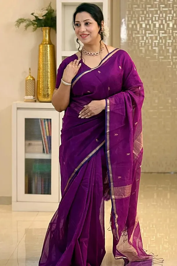 Maheswari_Silk_Cotton_Saree_-_Purple