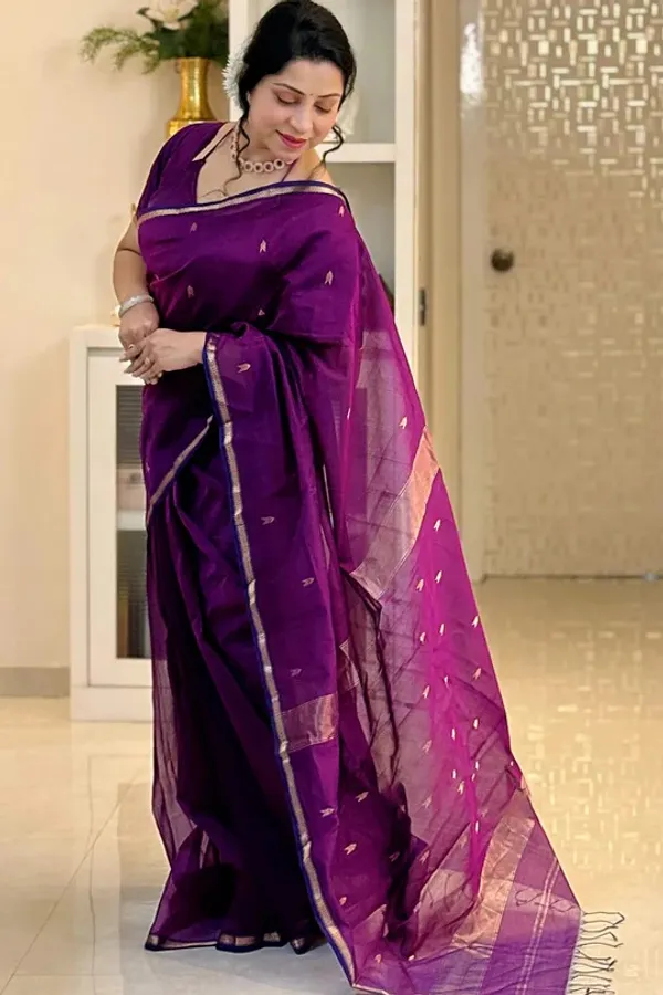 Maheswari_Silk_Cotton_Saree_-_Purple
