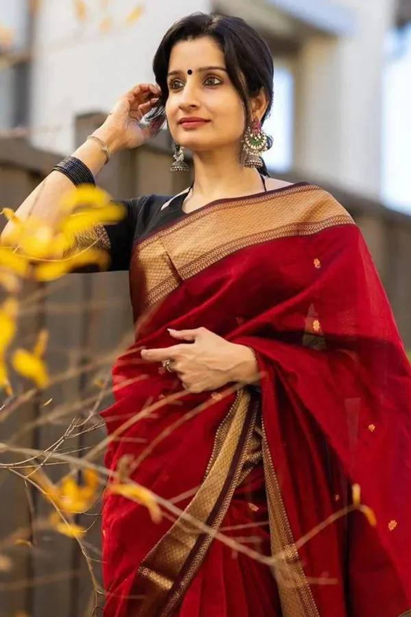 Rose_Red_Maheshawari_Cotton_Silk_Saree