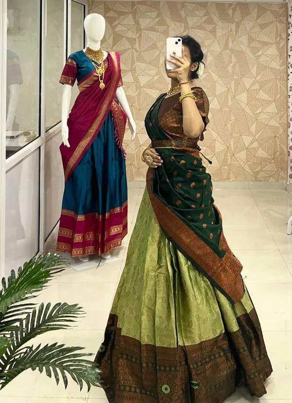 Kanchipuram_Zari_Weaving_Work_Collection_Special_Lehenga_Choli_Set