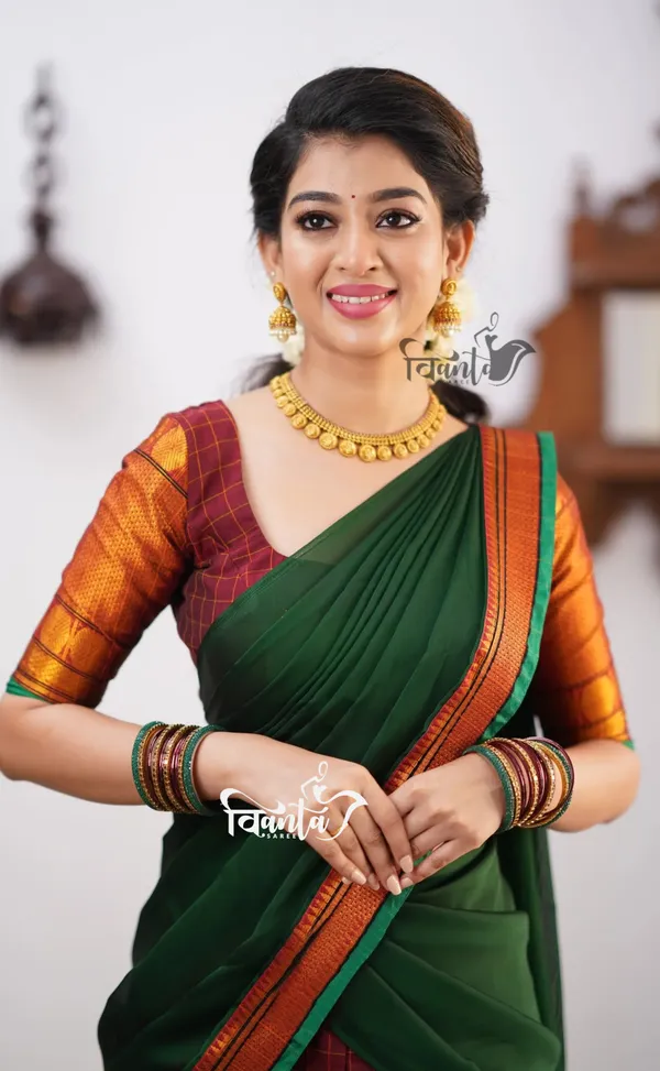 Green_tone_and_Shade_of_Maroon_Cotton_Halfsaree
