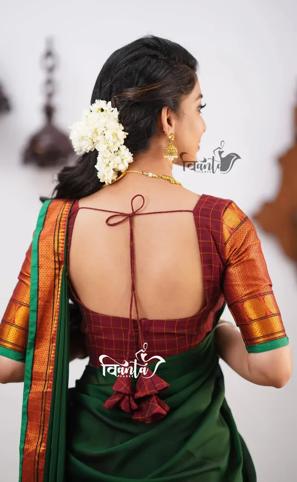Green_tone_and_Shade_of_Maroon_Cotton_Halfsaree