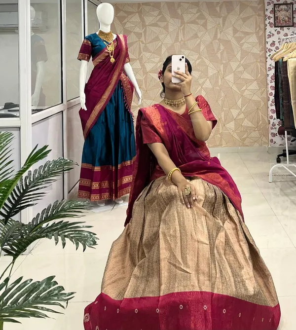 Kanchipuram_Zari_Weaving_Work_Collection_Special_Lehenga_Choli_Set