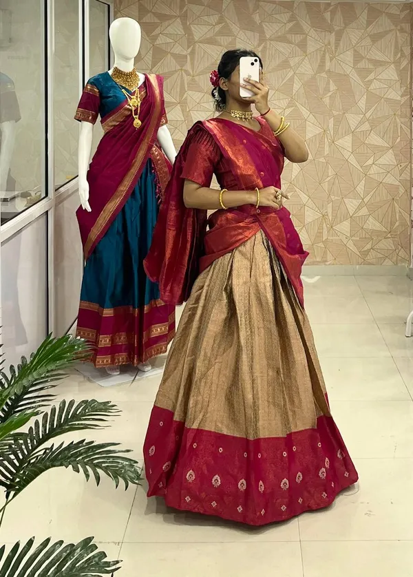 Kanchipuram_Zari_Weaving_Work_Collection_Special_Lehenga_Choli_Set