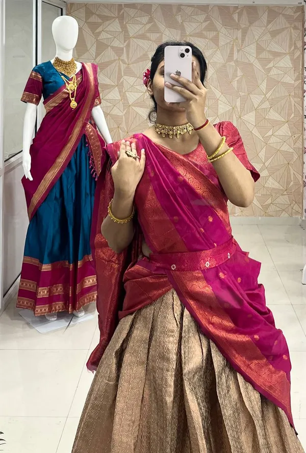 Kanchipuram_Zari_Weaving_Work_Collection_Special_Lehenga_Choli_Set
