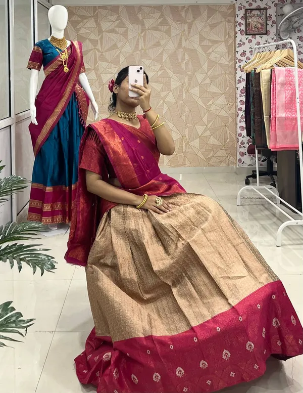 Kanchipuram_Zari_Weaving_Work_Collection_Special_Lehenga_Choli_Set
