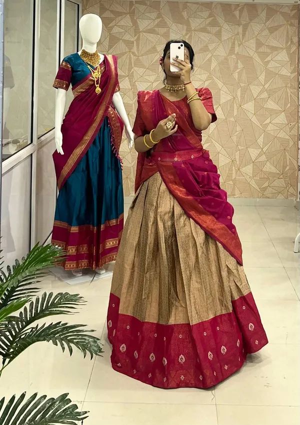Kanchipuram_Zari_Weaving_Work_Collection_Special_Lehenga_Choli_Set